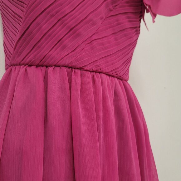 Max and Cleo Womens Strapless Formal A Line Sheer Maxi Dress Size 4 Pink NWT - Picture 3 of 15